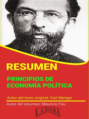 cover image of Resumen de Principios de Economía Política de Carl Menger